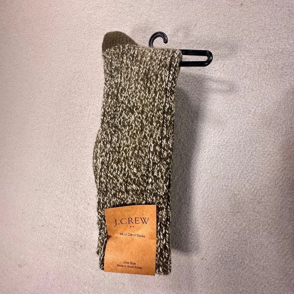 NWT J.Crew Mens Wool Blend Socks 2 Pair Fair Isle Marled Brown NEW BV411 BU868